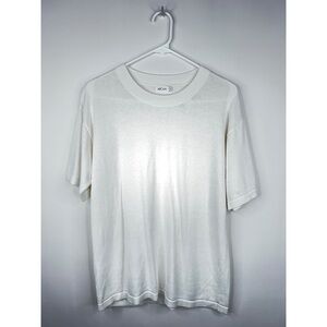 Arcaa Ada Organic Cotton Linen T Shirt Short Sleeve White Oversized Minimal